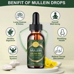 Mullein Leaf Extract Super Concentrated 420,000 MG 2 FL.OZ/60 ML Lung Cleanse G
