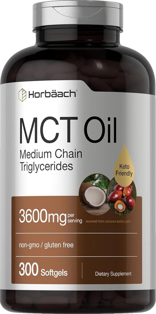 Keto MCT Oil Capsules 3600Mg | 300 Softgels | Coconut Oil Pills | Non-Gmo and Gl