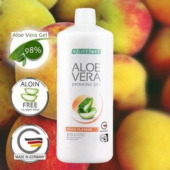 LR LIFETAKT Aloe Vera Drinking Gel Peach Flavour Set of 3 – 3×1000 ml/33.8 fl.oz