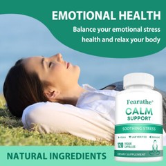 Calm Support Soothing Stress Support Supplement | 30/60/120 Veggie Caps