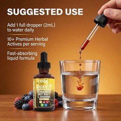 Clean Nutra Organic Maca Root Liquid Drops with Ashwagandha,Fenugreek, Beet Root