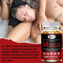 Organic Maca Root Capsules Peruvian Maca Extract Muscle Enhancing For Men Women