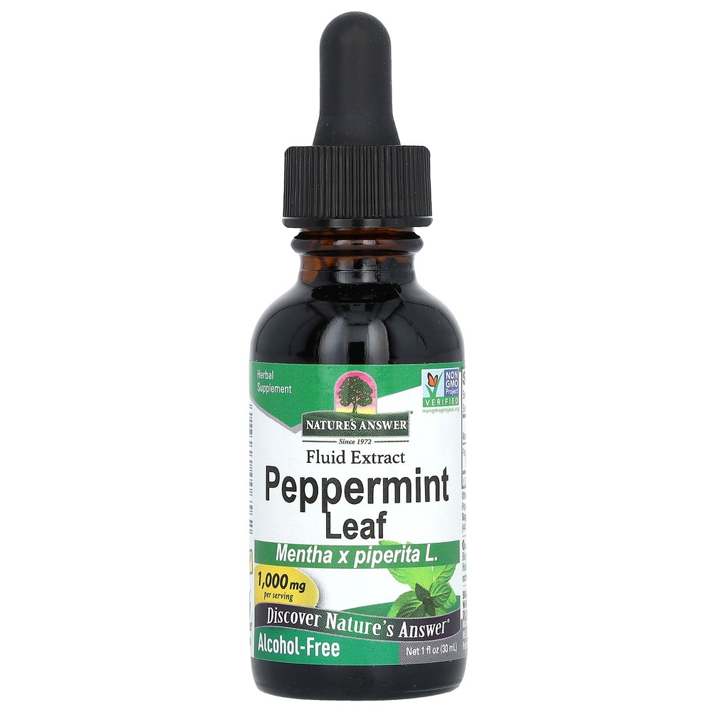 Peppermint Leaf, Alcohol-Free , 1,000 mg , 1 fl oz (30 ml)
