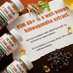 KSM-66 Ashwagandha Root Extract 600mg, 60/120 Vegetarian Caps