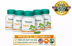 Himalaya Tagara 60 Tabs Calm Relaxation Herbal Supplement Pack of 5 Exp 05-2028