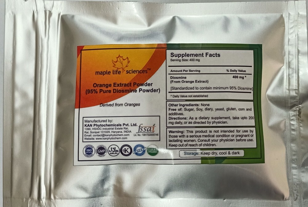 DIOSMINE Orange Extract (95% Diosmine by HPLC) Powder Pure High Quality No Filer