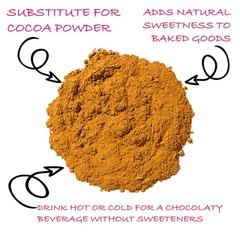 Organic Carob Powder, Medium Roast – 1 Lb – Caffeine Free Cocoa Alternative –