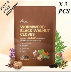 NEW LUXRY Vivonu Wormwood Black Walnut Cloves 240 Softgels FAST SHIPPING