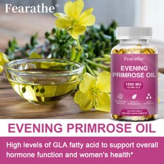 Evening Primrose Oil 1500 mg with GLA, Omega 6 – 30/60/120 Softgels
