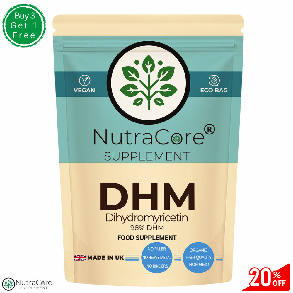 Dihydromyricetin (98%DHM) 600mg Capsules -(Pure Hovenia Dulcis)-Hangover Support