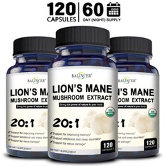 Lion’s Mane Capsules | Vegetarian | Non-GMO | Improves Sleep Quality