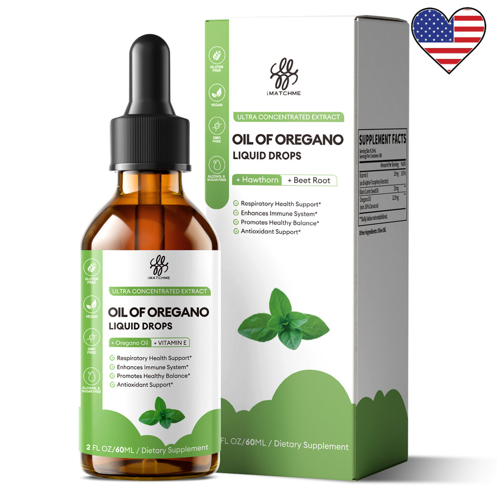 Organic Oil of Oregano w/ Black Seed Oil High Carvacrol Liquid | Vegan Drop 2oz