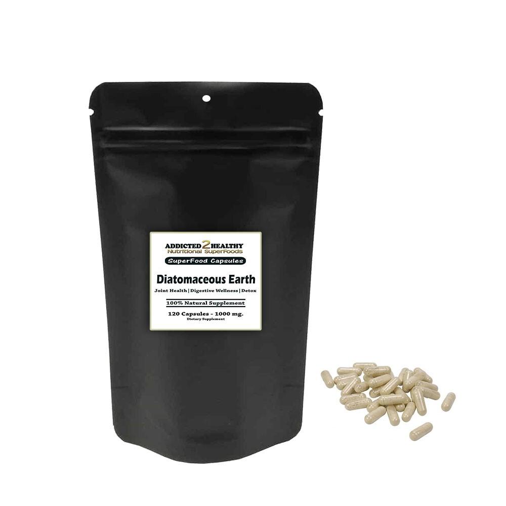 120 Diatomaceous Earth Capsules – Plastic Free Eco Friendly Packaging, Detox