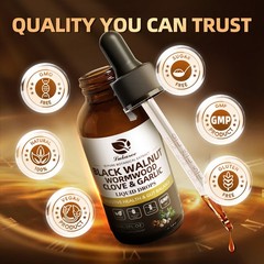 Parasite Cleanse Detox Drops Wormwood Black Walnut Clove Extract | Herbal Liquid