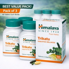 3x Himalaya Trikatu Tablets – Digestive Wellness Support – 60 Tabs Each