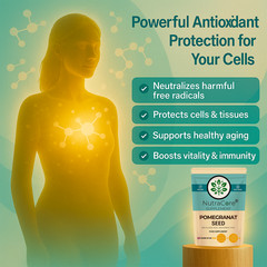 Pomegranate Seed Extract Caps 6000mg(90% ELLAGIC ACID &20% PUNICIC acid)-180Caps