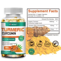  Turmeric Curcumin with Bioperine 1950mg High Absorption Potency 120 Capsules
