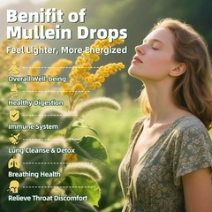 Mullein Drops for Lungs–Mullein Leaf Extract with Chlorophyll Liquid 60ml