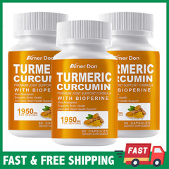 Turmeric Curcumin with Ginger – 95% Curcuminoids 1950mg Max potency w BioPerine