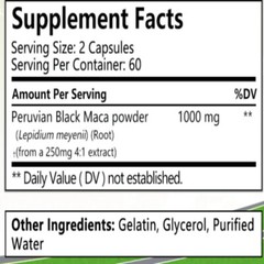 Black Maca 1000mg Capsules – Super Powerful Sexual Health Performance Booster
