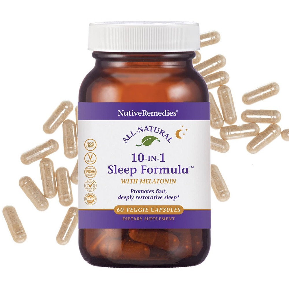 Native Remedies 10-in-1 Natural Sleep Aid for Adults & Kids 4+ – Herbal Sleep Su