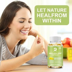 Mullein Leaf Extract 1000mg Lung Cleanse Respiratory Herbal Capsules 120-600ct