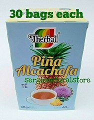 2 Packs Te de Piña y Alcachofa Tea Artichoke Pineapple Diet Support 60 bags