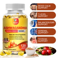 KSM-66 Ashwagandha – Anxiety Reduction & Energy Enhancement Vegan Formula 1-4PCS