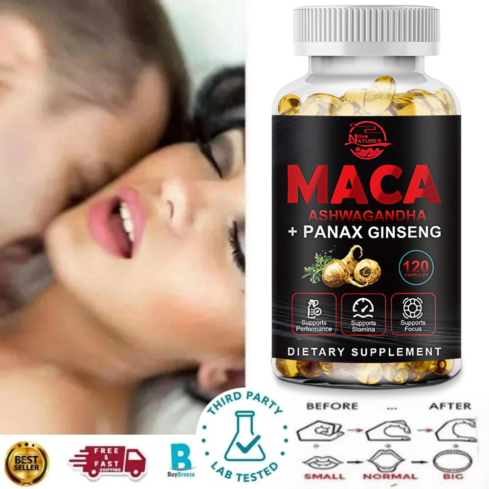 Black Maca Root 12000mg,120 Capsules – Libido,Energy & Endurance for Men & Women