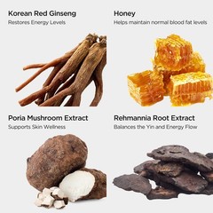 Korean Red Ginseng Honey Paste Daily Stick | Poria Mushroom, Rehmannia Extrac…