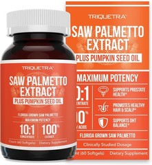 Pharmaceutical Grade Saw Palmetto & Pumpkin Seed Oil – 60 Softgels, DHT Blocker