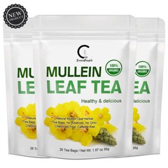 28D*3 Mullein Tea Bags, Herbal Tea, For Detox Lung Cleanse, Promote Digestion