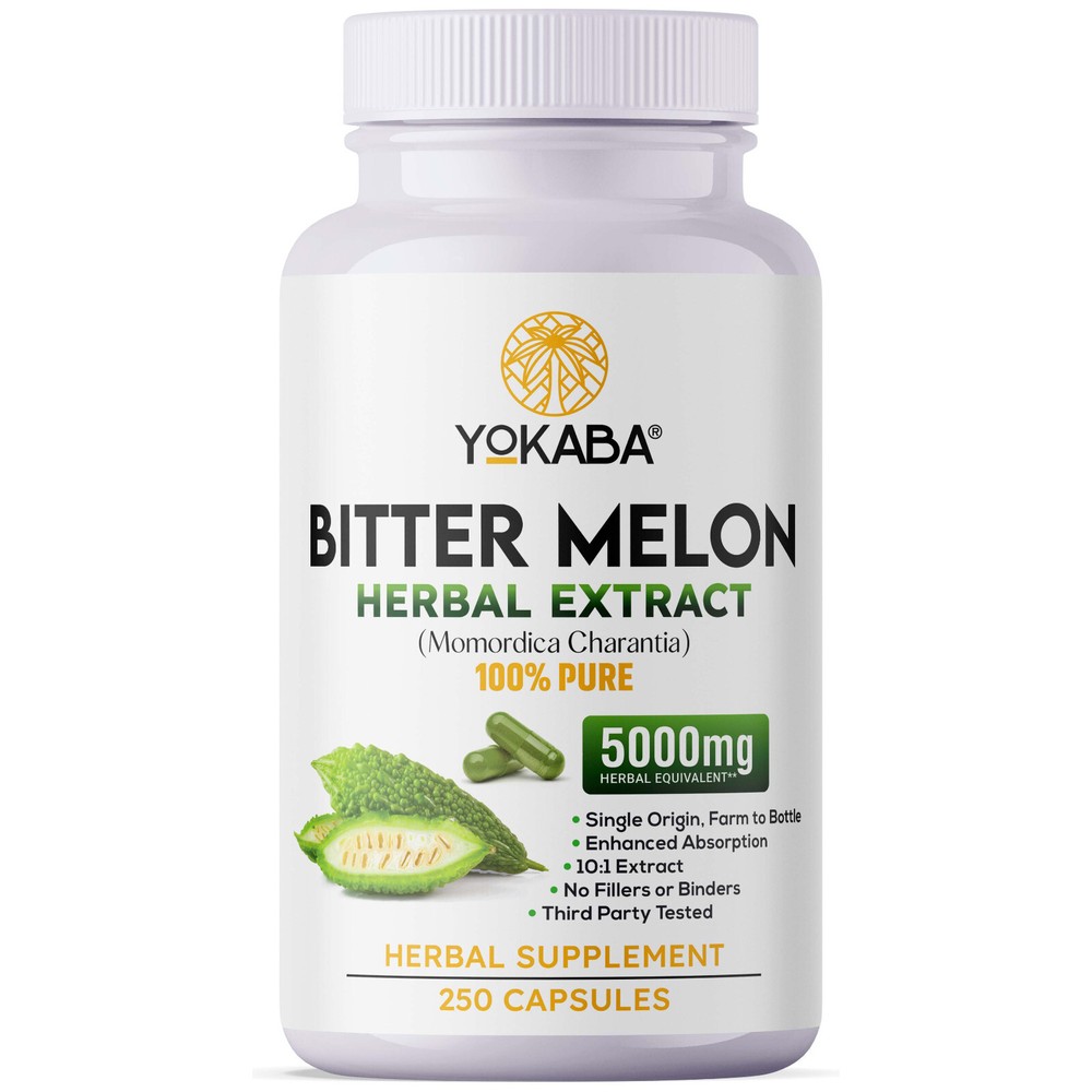 500 Capsules BITTER MELON 5000mg Herbal Extract by YOKABA | Momordica Charantia