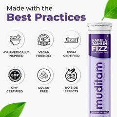 Muditam Ayurved Jamun Fizz | 120 Effervescent Tablet | 3 Month Pck Balance Sugar