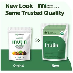 Organic Inulin Powder 1.1 lb – Quick Soluble Fiber