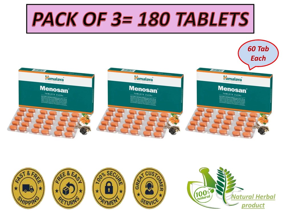 Menosan BY Himalaya gynaecological wellness 3 box(60 tabs) FREE SHIP. 2027-28