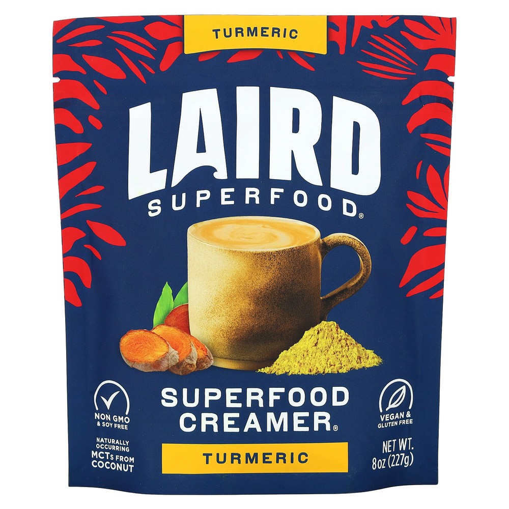 Laird Superfood Turmeric Creamer 8 oz 227 g Dairy-Free, Gluten-Free, Organic,