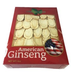 Hand-selected A Grade American Ginseng Slice Large Size (4 Oz. Box)