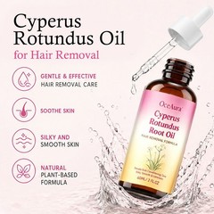 2PCS Cyperus Rotundus Oil, Natural Hair Removal Formula, 60mlX2 Hair Removal