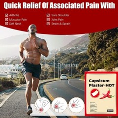 40pcs Capsicum Plaster Hot Muscle Strain Back Pain Relieving Patch Max Strength