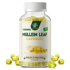 Mullein Leaf Extract 1500mg Lung Cleanse Respiratory Herbal 120 Capsules