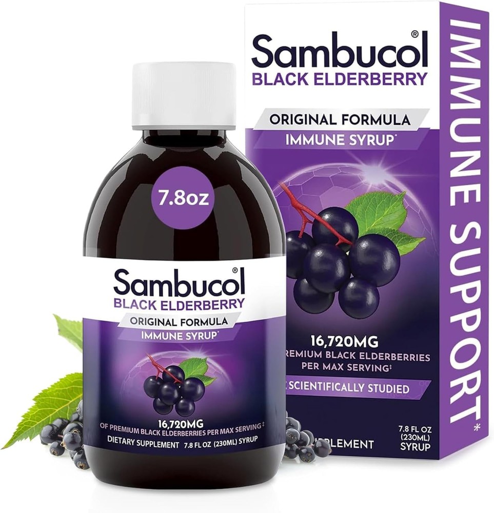 Sambucol Black Elderberry Syrup Original 7.8 Fl Oz (Pack of 1),