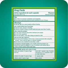 Dulcolax Stimulant Laxative Liquid Gels, Predictable & 20 Count, Yellow