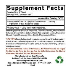 Best Naturals Celery Seed 600 mg 180 Tablets