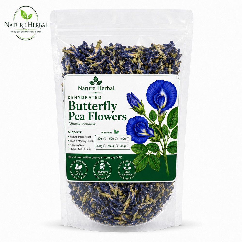 Butterfly Pea Flowers Dried Blue Herbal Tea: Clitoria ternatea 100% Pure Natural