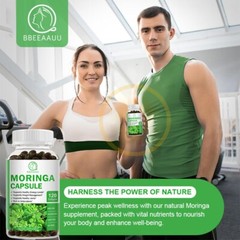 120Capsules Moringa Leaf Organic Extract 1000mg Serving 100% Pure Immune Support