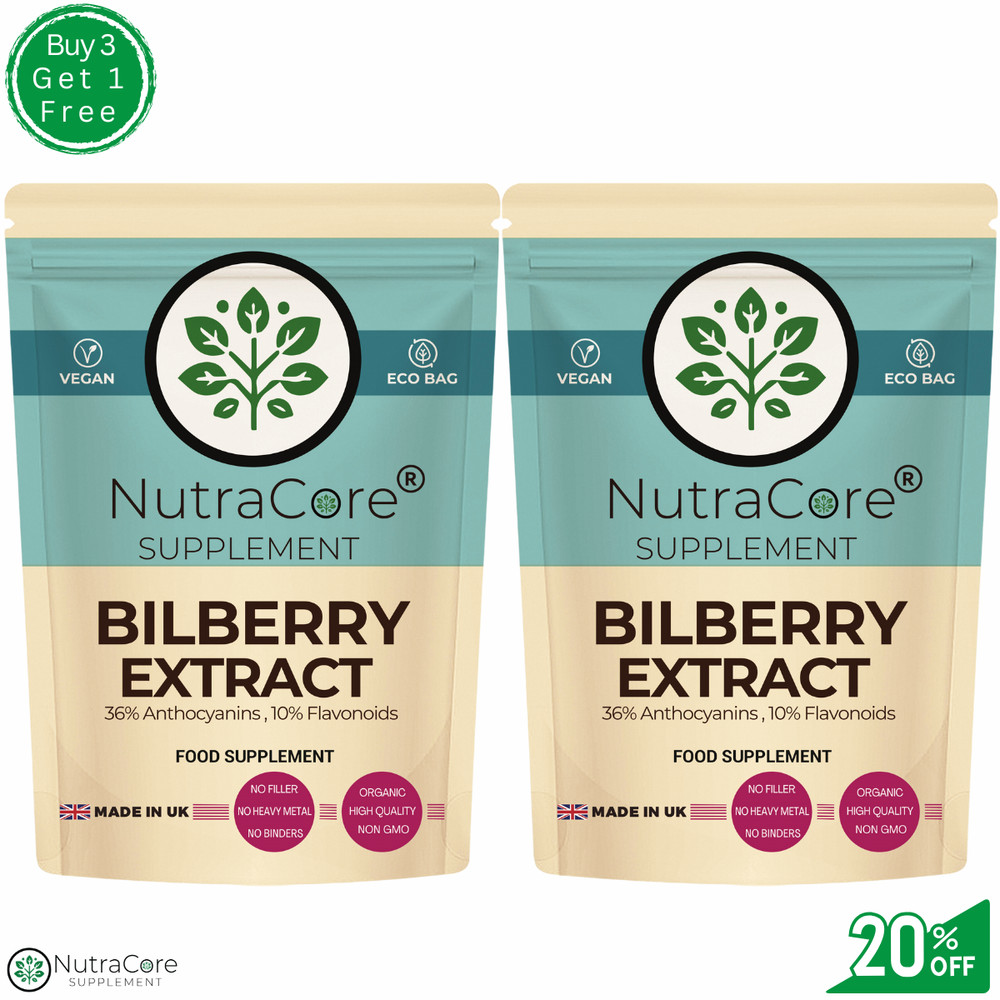 Bilberry Extract Capsules, 6000mg-(36% Anthocyanins)-100%Natural & Vegan-180Caps