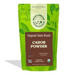 Organic Carob Powder, Dark Roast – Caffeine-Free Cocoa Alternative, 1 lb