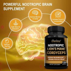 NOOTROPIC LION’S MANE CORDYCEPS extract Capsules-Healthy Brain&memory Supplement