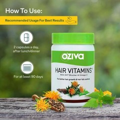 OZiva Hair Vitamins (With Hair Vitamin Blend, DHT Blocker